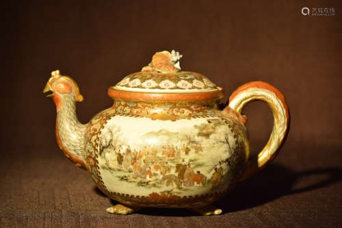 Japanese Kutani Porcelain Teapot