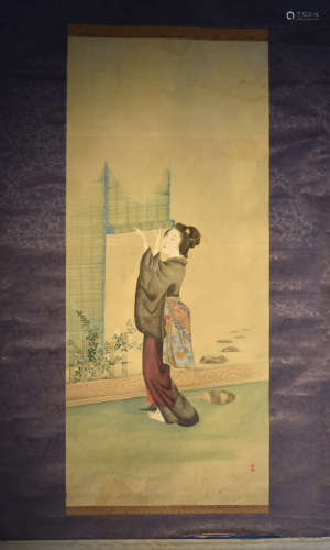 Japanese Scroll Painting of Beauty