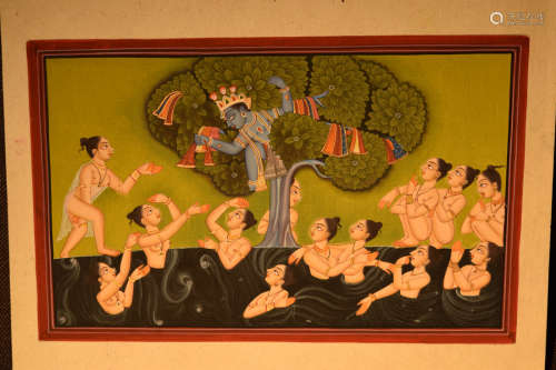 Indian Moghul Painting - Nude Women