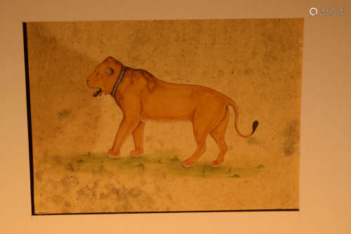 Indian Moghul Painting - Bull Dog