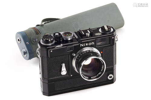 尼康S3-M型黑色相机 + S72型黑色过片马达 Nikon S3-M black + S72 Motor Drive black *