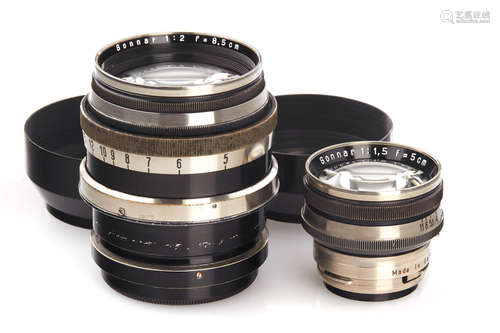 Carl Zeiss Jena Contax black/nickel Lenses (various)