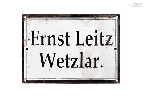 Ernst Leitz Wetzlar Enamel Sign