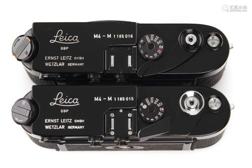 两台连号徕卡M4-M型黑漆相机 Leica M4-M black paint (various)