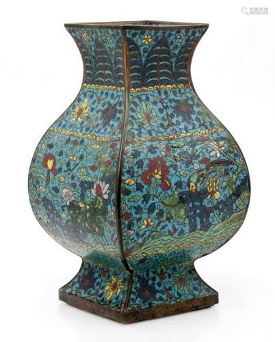 明代景泰蓝方壶（有出处，源于阿姆斯特丹，个人私藏）