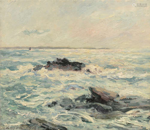 MAXIME MAUFRA (1861-1918)Mer sous le soleil, Quiberon, Morbihan, 1916-1918
