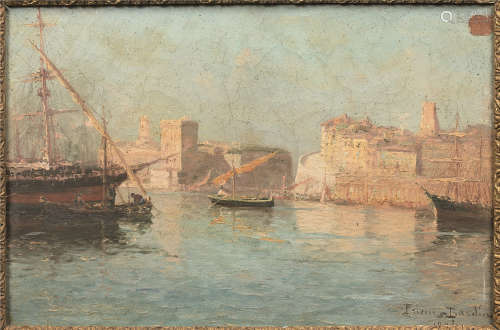 FRANÇOIS LÉON PRIEUR-BARDIN (1870-1939)Entrée du Vieux Port, 1902