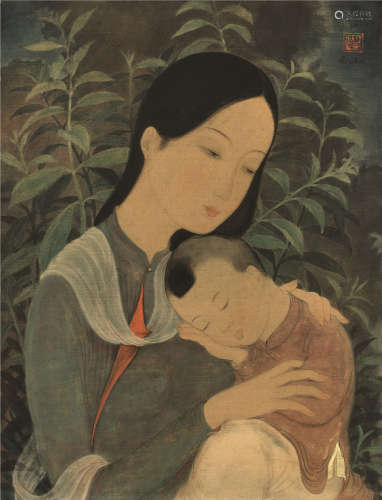 黎谱 LE PHO (1907-2001)母子图, 约1937-1938年间