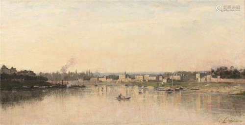 STANISLAS LÉPINE (1835-1892)La Seine à Charenton 1869-75