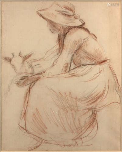 BERTHE MORISOT (1841-1895)Jeune fille à la chèvre