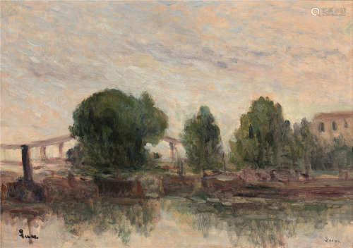 MAXIMILIEN LUCE (1858-1941)La Seine à la Roche-Guyon, vers 1939