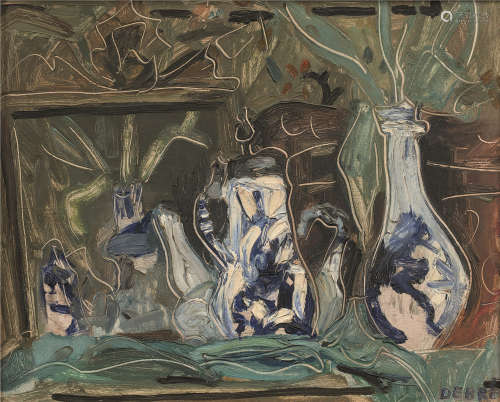OLIVIER DEBRE (1920-1999)Nature Morte aux céramiques, 1948