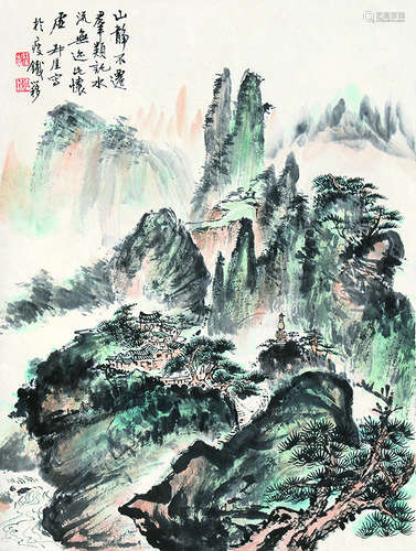 钱瘦铁 山水 立轴