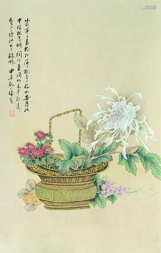 孔小瑜 花卉 立轴