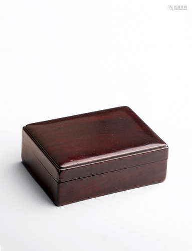 清 紫檀木方盒