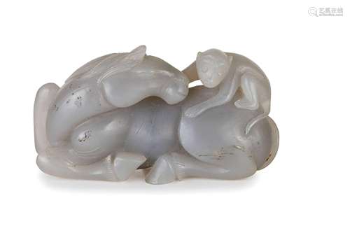 TWO JADE FIGURES, CHINA, LATE QING DYNASTY (2)