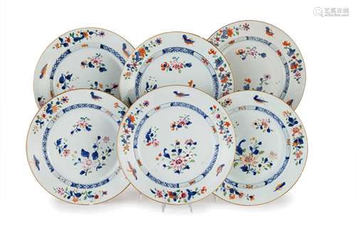 SIX 'FAMILLE ROSE' PORCELAIN DISHES, CHINA, 18TH CENTURY (6)