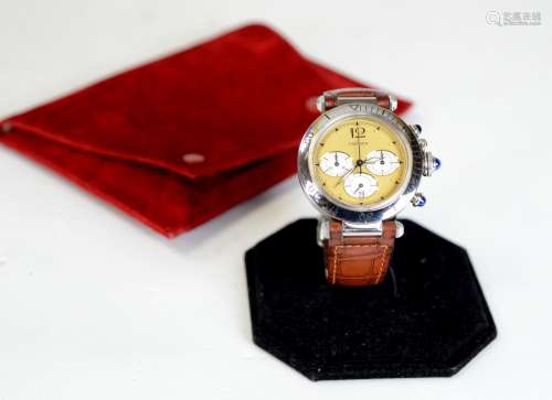 Cartier Pasha Men's Watch w  Leather Strap