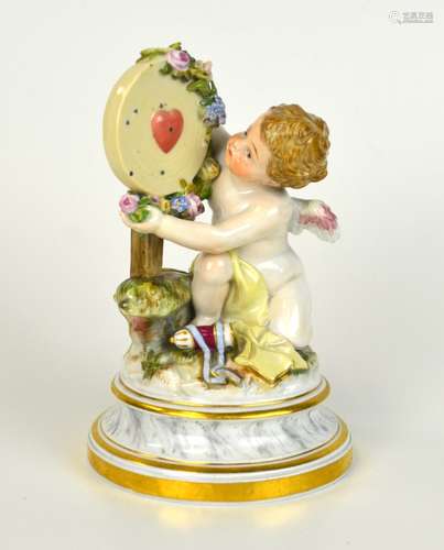 Meissen Cupid w Heart