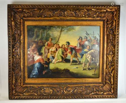 18th Century Oil Board Paining