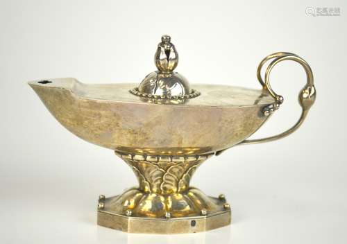 George Jensen Silver Oil Lamp