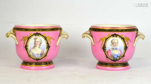 Pr Pink Sevres Portrait Cash Pot