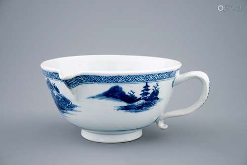 A Chinese blue and white Nanking cargo shipwreck sauce boat, Qianlong