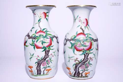 A pair of Chinese famille rose 