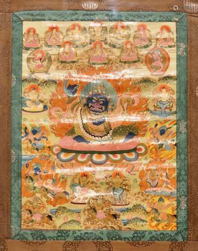 A thangka depicting Mahakala, Tibet or Nepal, 19/20th C.