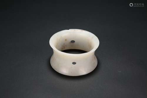 A Chinese Carved Jade Ring