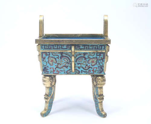 A Chinese Cloisonne Censer