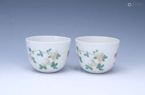 A Pair of Chinese Porcelain Cups