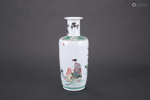 A Chinese Wu-Cai Porcelain Vase