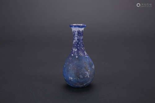 A Chinese Blue Glass Vase