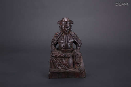 A Chinese Bronze Figure of Guan-Yu