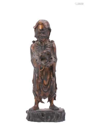 A Chinese Bronze Figure of Damo