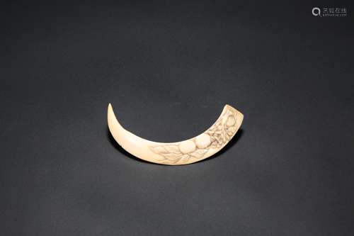 A Chinese Carved Bone Pendant