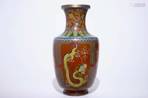 A large Chinese cloisonne 