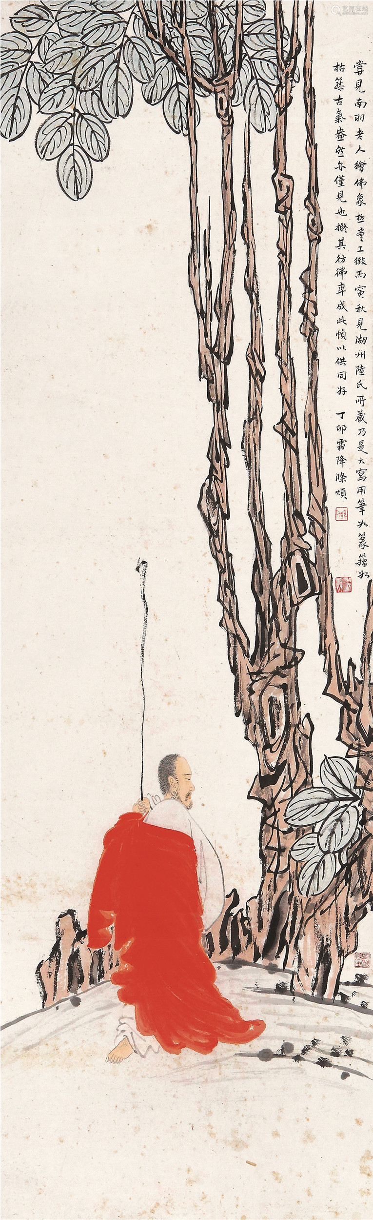 俞明1927年作无量寿佛立轴设色纸本 Deal Price Picture 俞明1927年作无量寿佛立轴设色纸本 Deal Price Picture