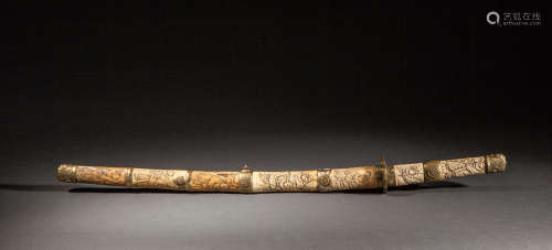 明治时期铜制武士刀