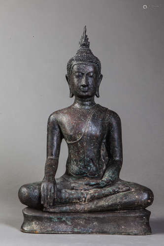 16至17世纪泰国铜佛坐像