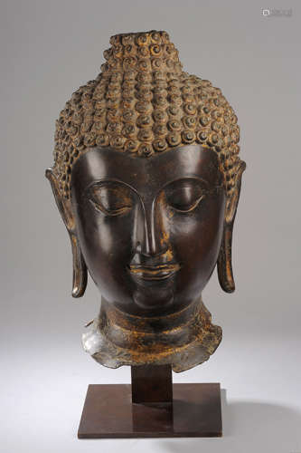 13至14世纪泰国铜佛头