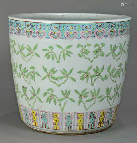 Chinese Large Porcelain Planter, Magnolia