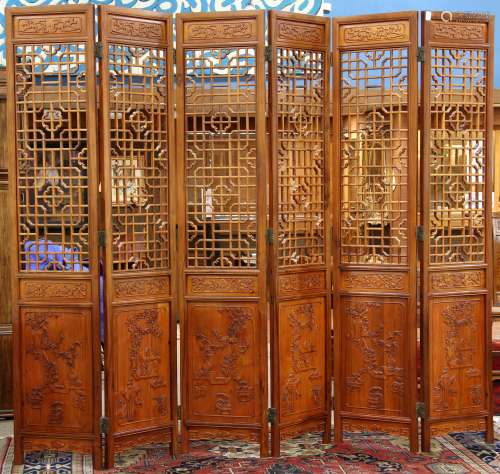 Chinese Huanghuali and Hardwood Lattice Screen