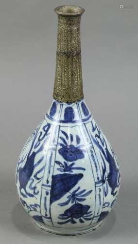 Chinese Blue and White Bottle Vase