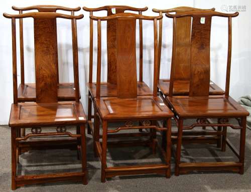 Group of Chinese Huanghuali Side Chairs