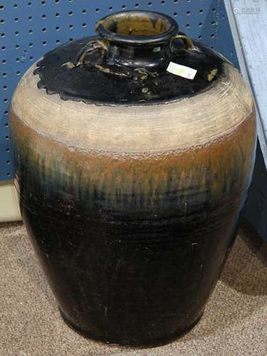 Chinese Black Storage Jar