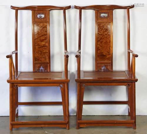 Chinese Hardwood Armchairs