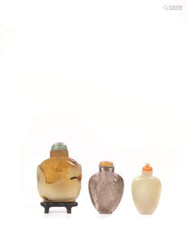 鼻烟壶三件，中国，二十世纪早期