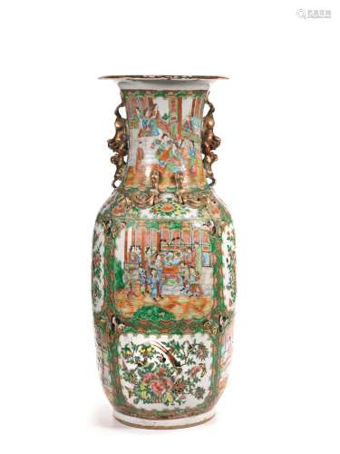 广彩人物事图大瓷瓶 ，中国，清代 ，十九世纪